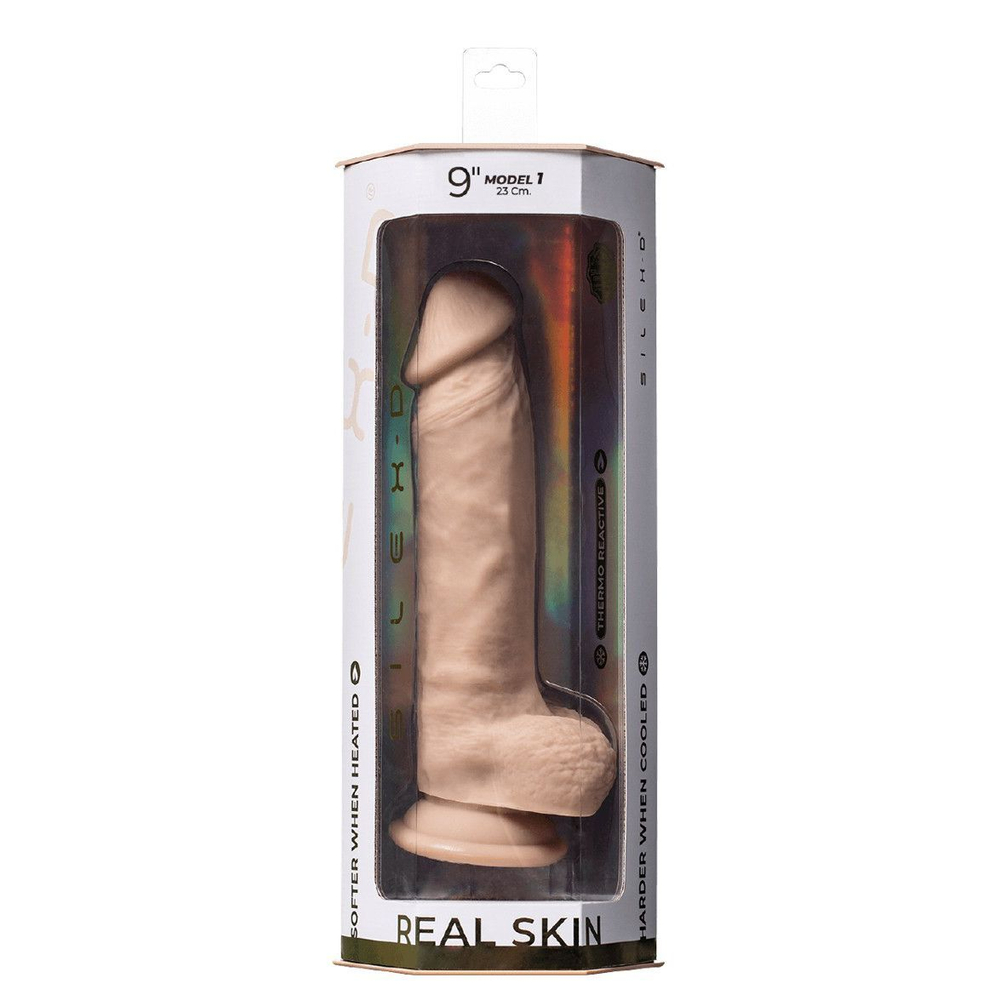 Телесный фаллоимитатор Real Skin Model 1 - 23 см. (Цвет: фиолетовый)