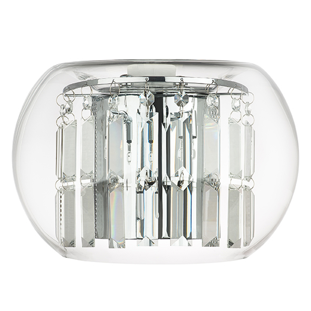 753634 Бра ACQUARIO 3х20W G4 12V ХРОМ хрусталь+стекло