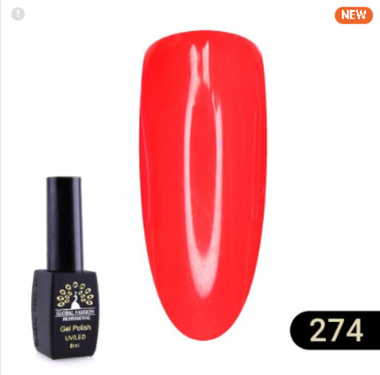 ГЕЛЬ ЛАК BLACK ELITE 274, GLOBAL FASHION 8 МЛ