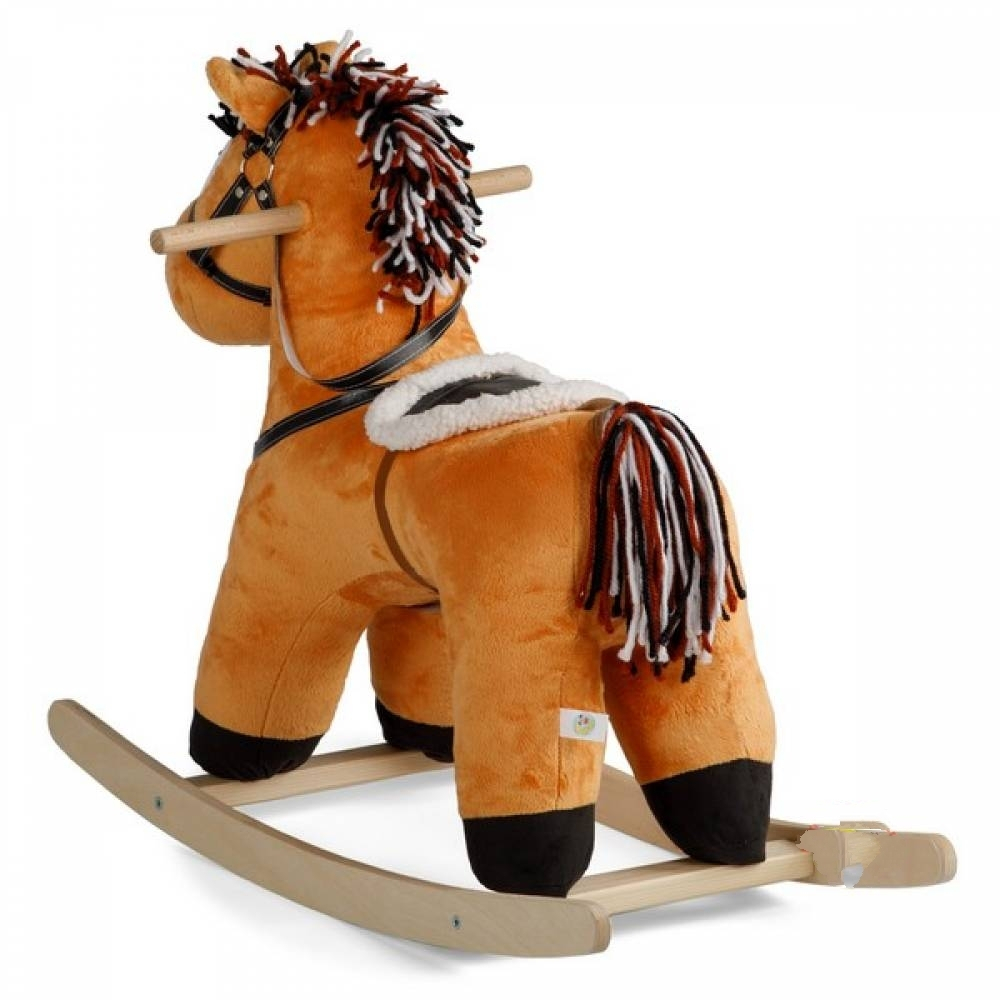 Качалка мягкая Тутси "Конь "Свэн" (светло-коричневый, 10 фраз, музыка), 692-2020