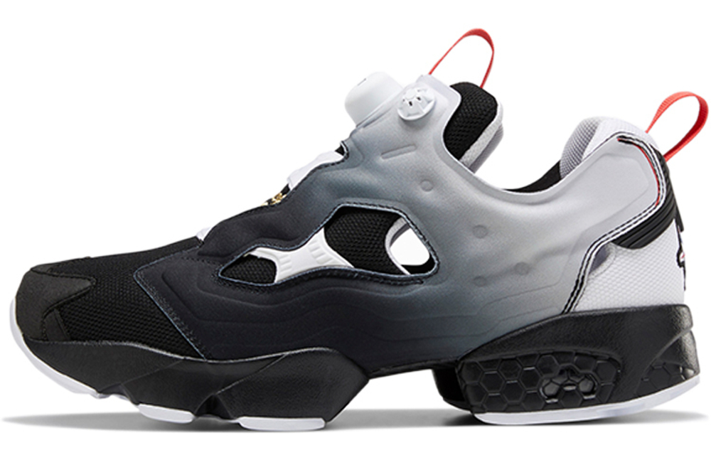 Reebok Instapump Fury OG NM comfortable and versatile shock-absorbing low-cut life casual shoes for men and women with the same black and white gradient