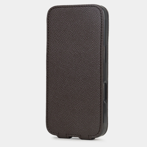 Чехол iPhone 17 Pro Max натуральная кожа сафьяно, коричневого цвета