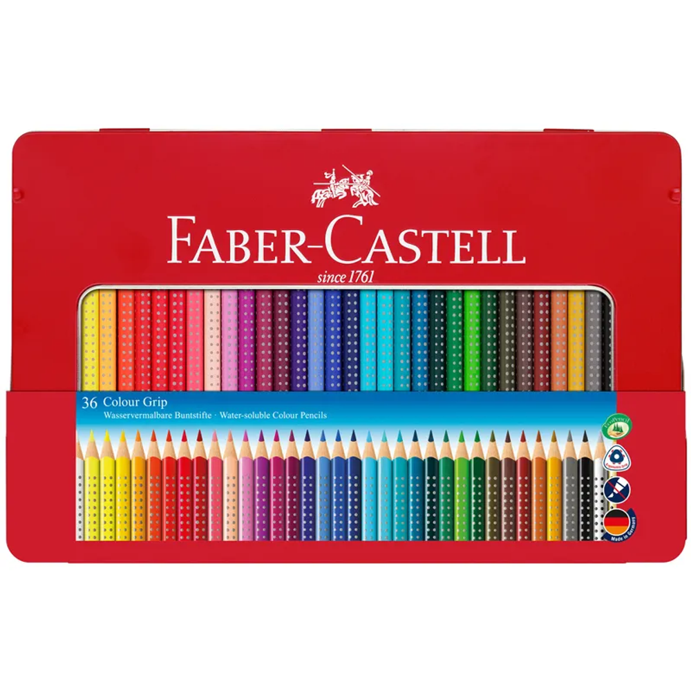 Карандаши цветные акварельные Faber-Castell "Grip",