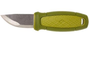 Нож Morakniv Eldris, нержавеющая сталь, цвет зеленый, ножны, шнурок, огниво, 12633