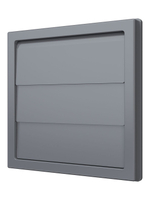 Выход стенной КФ фланец D100 жалюзи 150x150 ASA Gray ERA