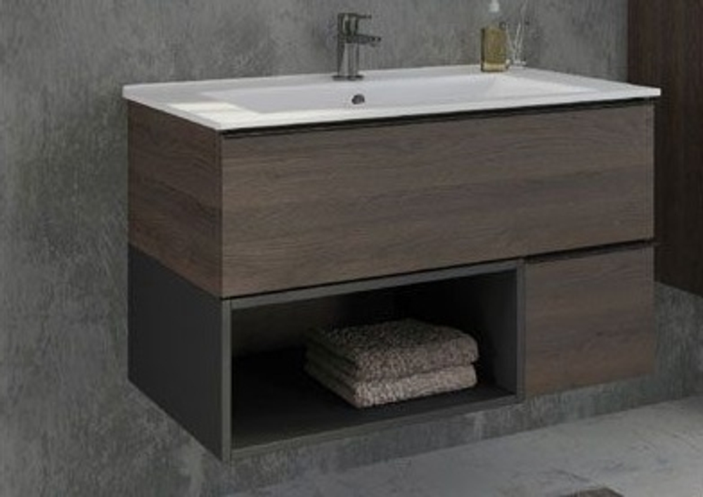 Тумба с раковиной Comforty Франкфурт подвесная (Размеры: 75-90)