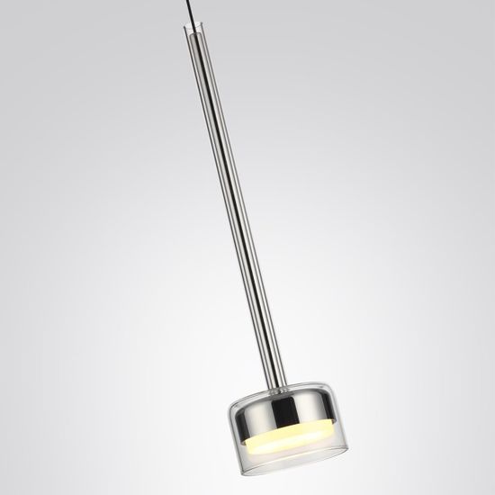 7151/10L HIGHTECH ODL26 Подвесной светильник хром/ прозрачное стекло/металл IP20 LED 10W 800Лм 3000K 180° 220V LASLO