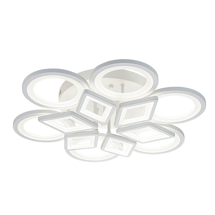 Потолочный светодиодный светильник 160Вт, 11076Лм, 3000-6500К, Ra>80, плавная регулировка мощности, изменение цветовой температуры, ночник, пульт, металл/акрил, белый