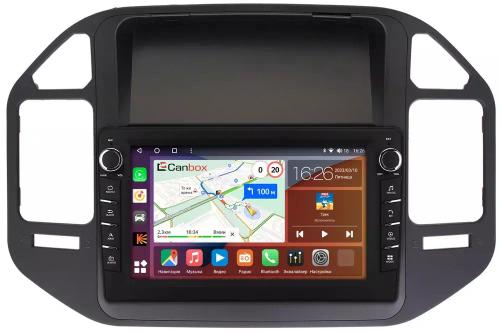 Магнитола для Mitsubishi Pajero 3, Montero 3 1999-2006 (рамка черная) - Canbox 9-266 Android 10, Быстрая, CarPlay, 4G SIM-слот