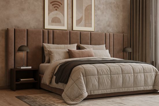 Кровати с широким изголовьем