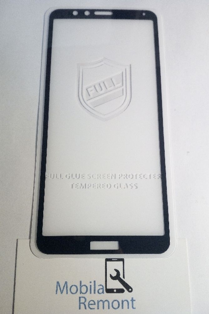 Защитное стекло &quot;Полное покрытие&quot; для Huawei Honor 7X Черное