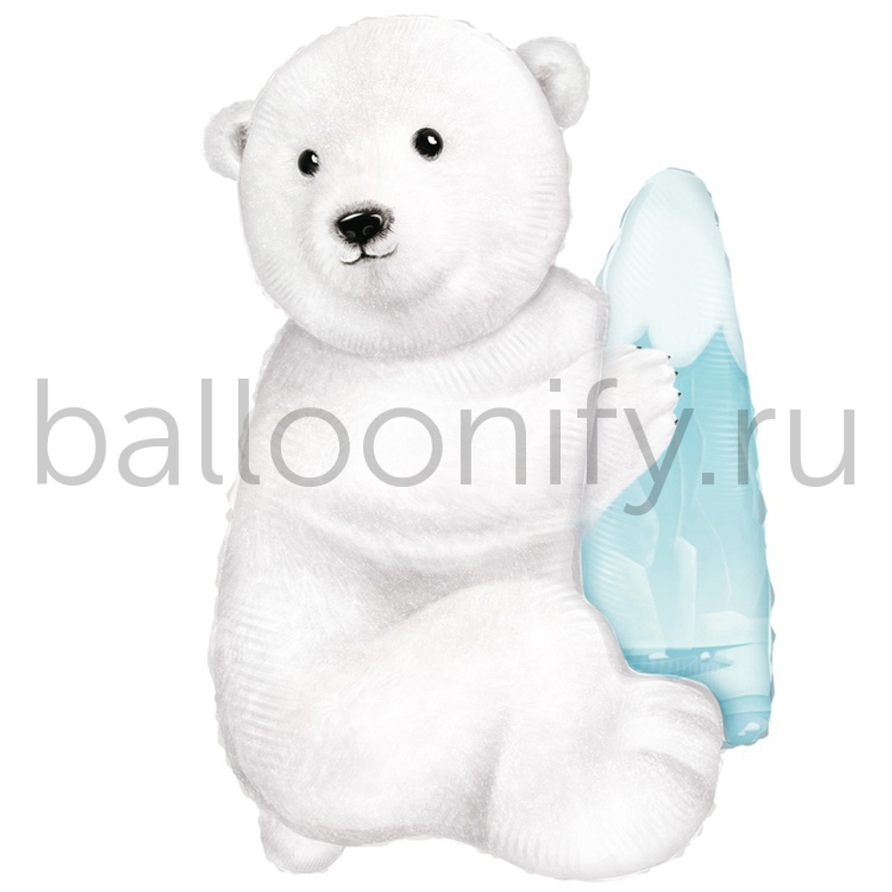 Шар (35''/89 см) Фигура, Полярный мишка, 1 шт.