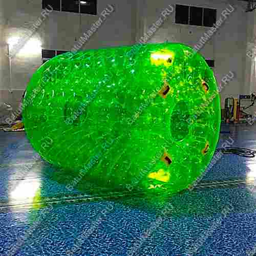 Аттракцион Водный роллер (Гидророллер) «Ярко-зелёный» ПВХ 2*1,8*1,8 м