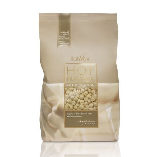 Воск горячий (плёночный) Italwax 1 кг. гранулы Белый шоколад