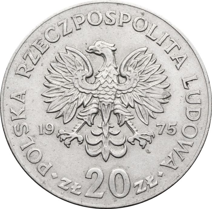 20 злотых 1975 Польша Марсель Новотко