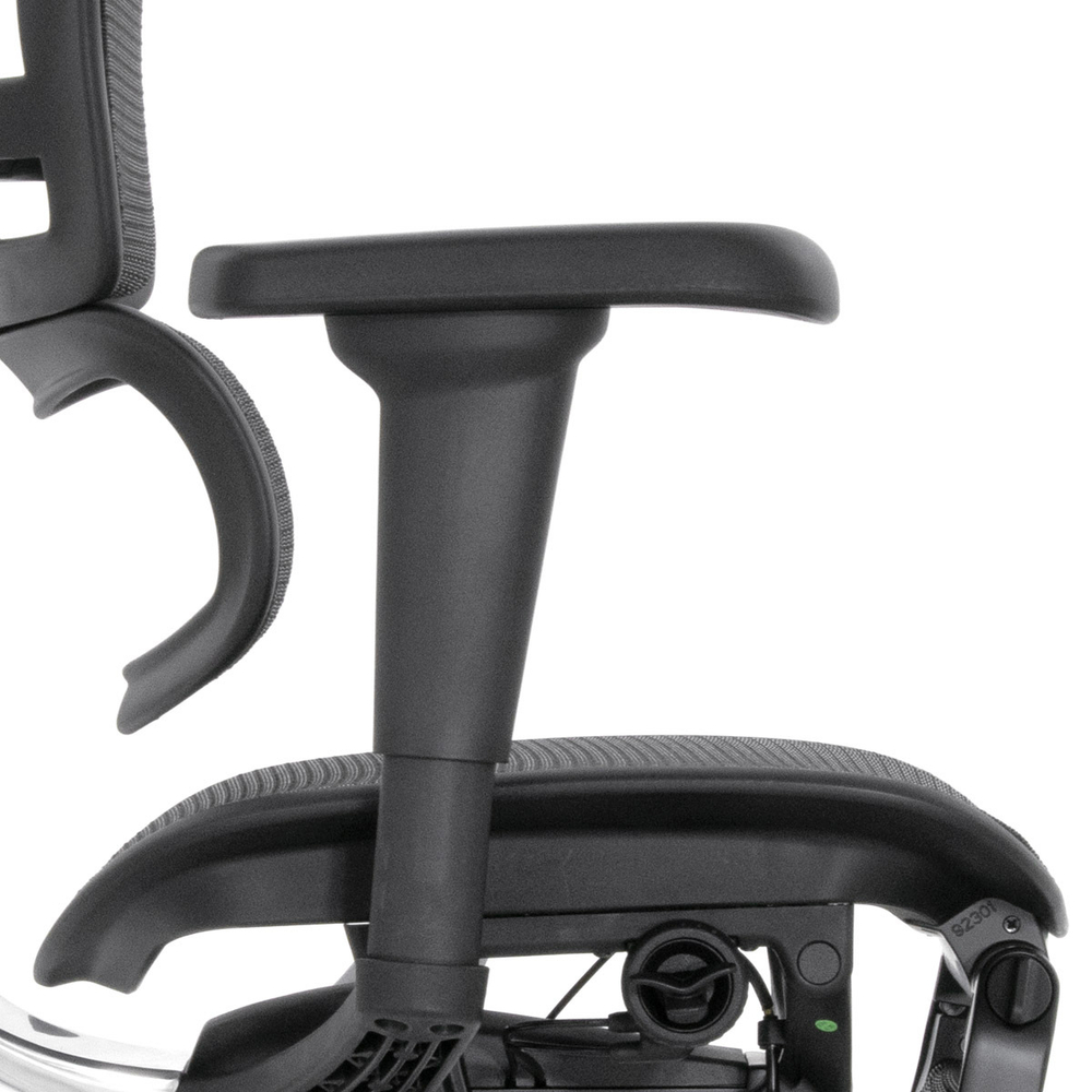 Кресло FALTO Ergohuman Ultra с подножкой ( чёрный каркас /сетка чёрный T-168-B1 Black )