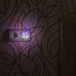 DTL-308-Цветок-RGB-4LED-0.5W Светильник-ночник. Выключатель на корпусе. Блистер