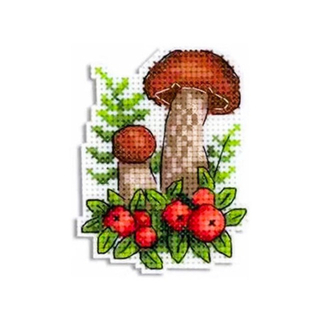 "Грибы с брусникой"-BXT057D(14) вышивка