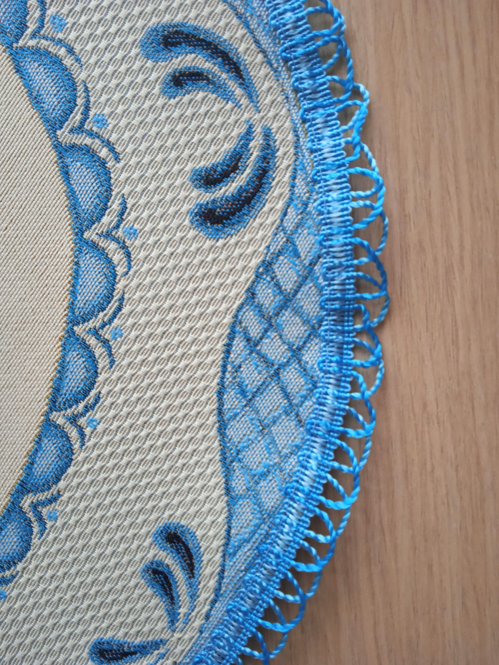 Декоративная сервировочная салфетка (d 46) Оазис - Гжель