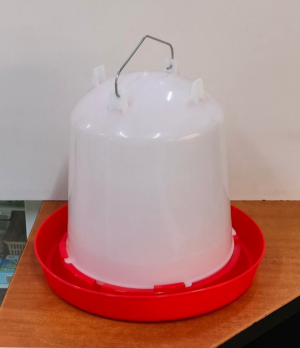 Поилка вакуумная 14 л с пробкой, ручка метал