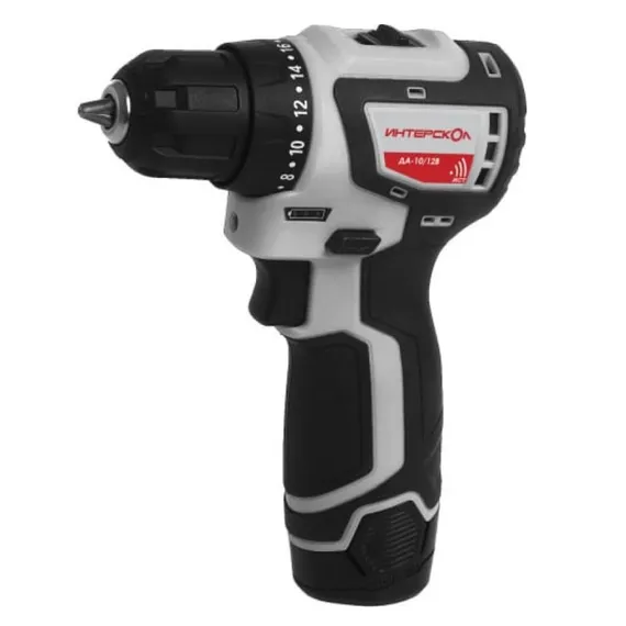 Аккумуляторная дрель-шуруповерт ИНТЕРСКОЛ ДА-10/12В 687.1.2.70 МиниМАКС