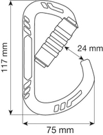 Карабин Camp GUIDE XL 3LOCK - Titanium