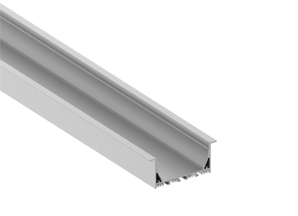 Врезной алюминиевый профиль,   85х35х2000. Цвет: Анодированное серебро, Серия:DN8ALE