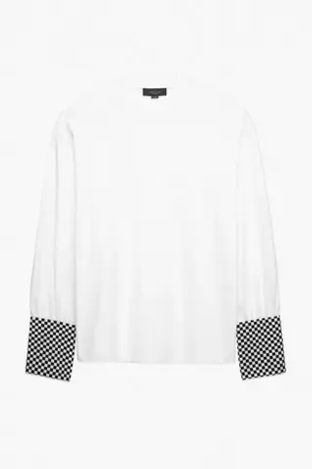 ZARA X STEFANO PILATI КОНТРАСТНАЯ ФУТБОЛКА, БЕЛЫЙ