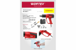 Фен технический WORTEX HG 6020-1  в чем. + набор сопл 2000 Вт, 2 скор., 350-600 °С (0334327)