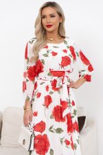 Платье Марго (белый/розы) Р11-1245 Nikol