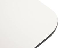 "Верона" журнальный стол из HPL 120х65, H40, каркас белый муар, цвет столешницы "молочный"