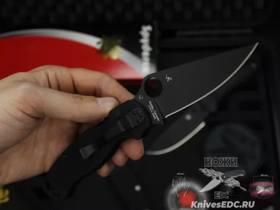 Нож складной Spyderco Para 3 223GPBK c клинком сатин CPM-S45VN, рукоять черная G10