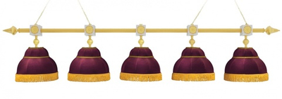 Лампа Антика 4пл. граб (Blanco plumon,бархат молочный,бахрома молочная,фурнитура золото)