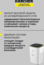 Воздухоочиститель Karcher AF 20,  до 20м2,  серебристый