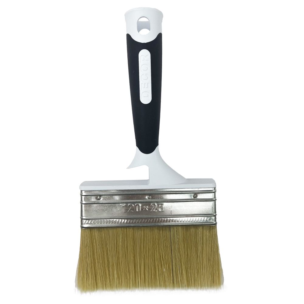 Кисть плоская  Универсальная  120*25мм  светлая, смешанный ворс,  2К ручка/880-125