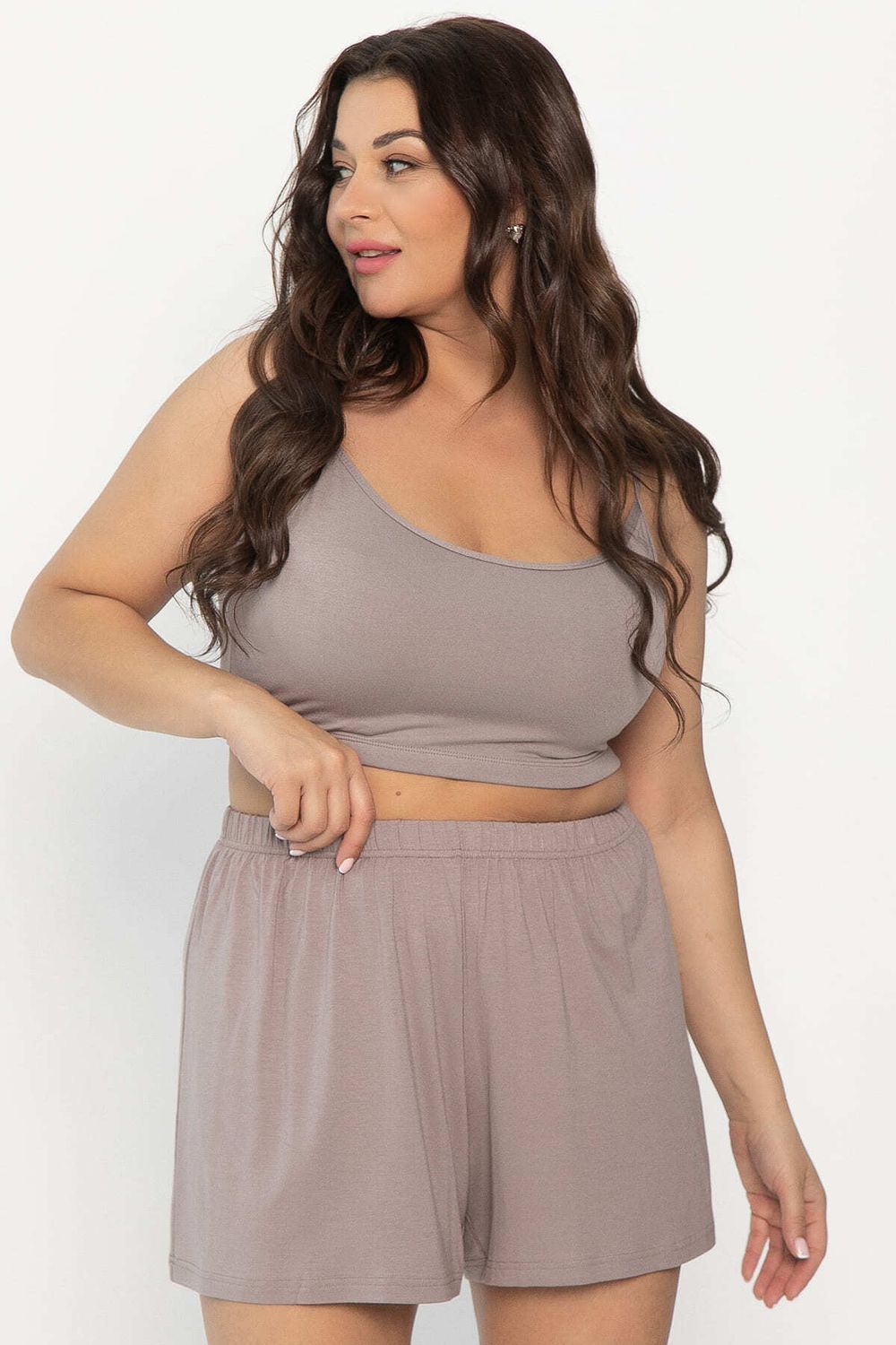 Кроп-топ Шелк вискозы (латте) Б14506-52М LT Collection