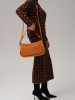 Замшевая сумка Azaro 30639 оранжевый карандаш