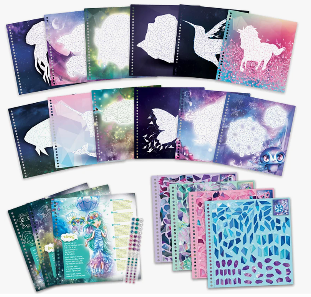 Детский набор аппликаций наклейками по номерам сирия , марка Marinia "Nebulous Stars"