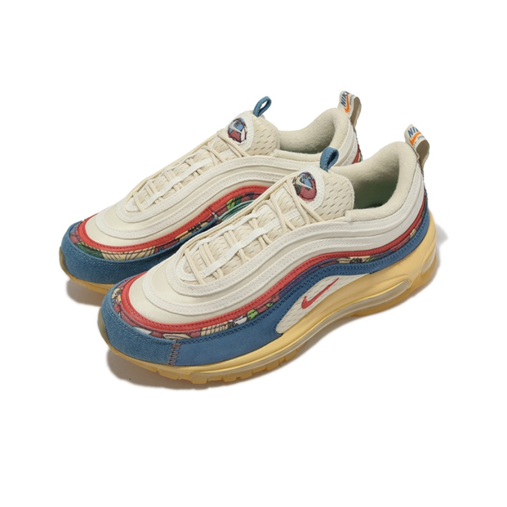 Мужские кроссовки Nike Air Max 97 'Coconut Milk Fossil Denim Red' DV1486‑162