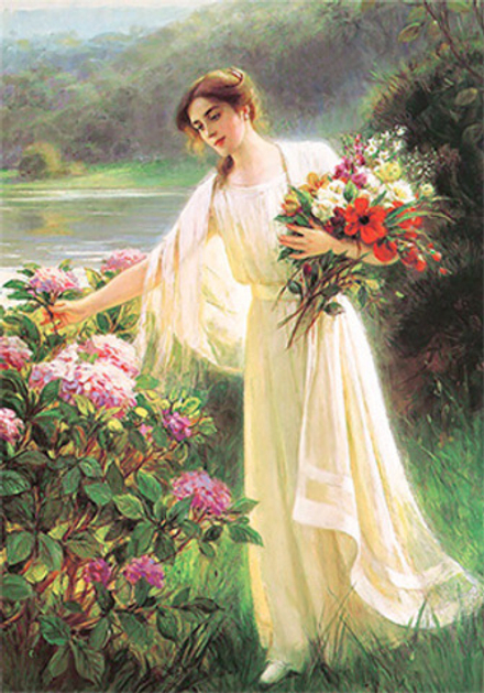 Основа с рисунком  для вышивания лентами "Легкое сияние"