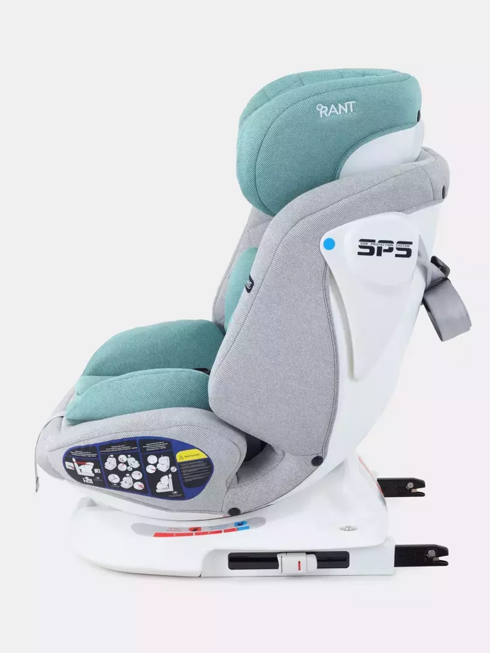 Автокресло Rant Nitro isofix 0/1/2/3 (0-36кг) Grey/Mint