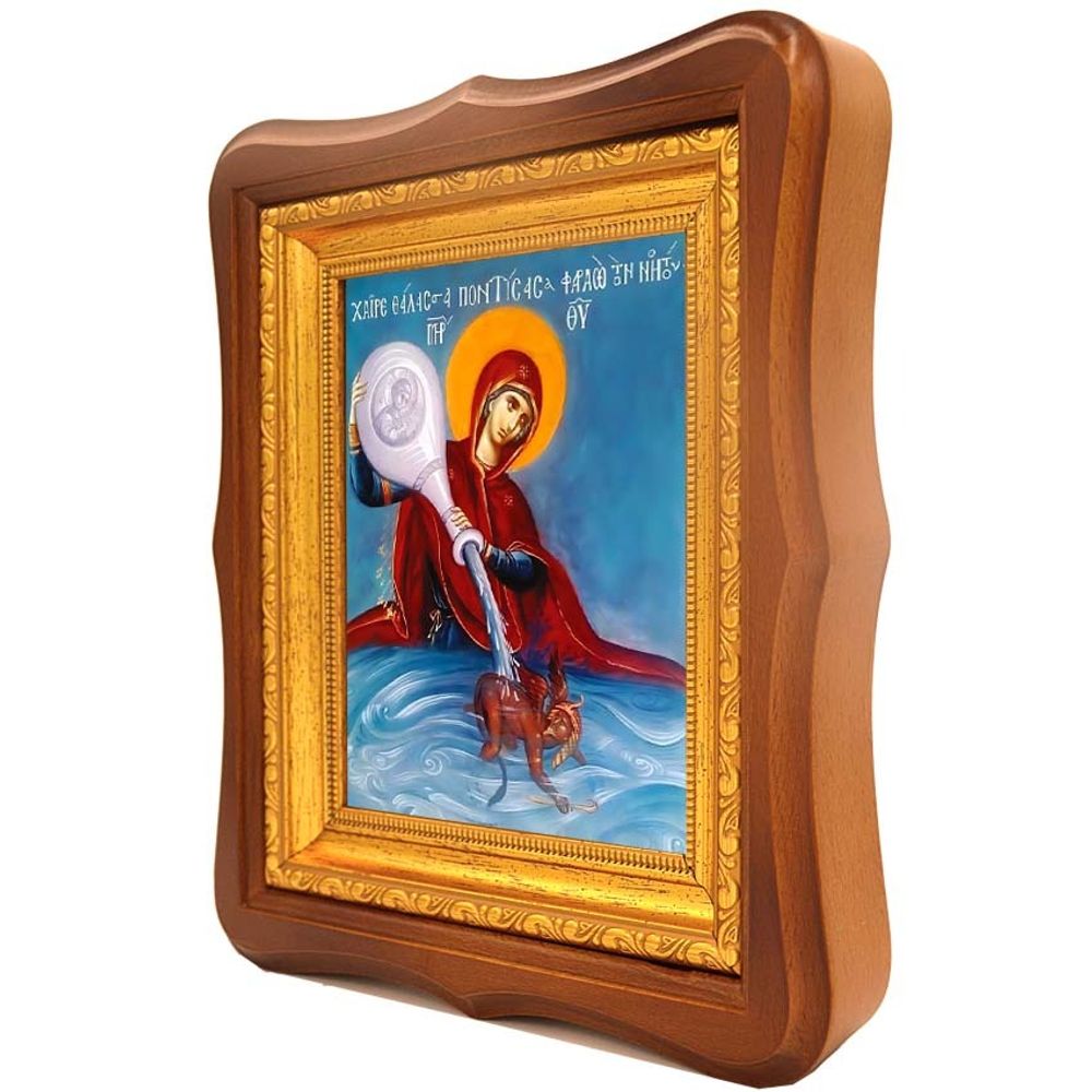 Отгоняющая злые помыслы. Икона Богородицы на холсте.