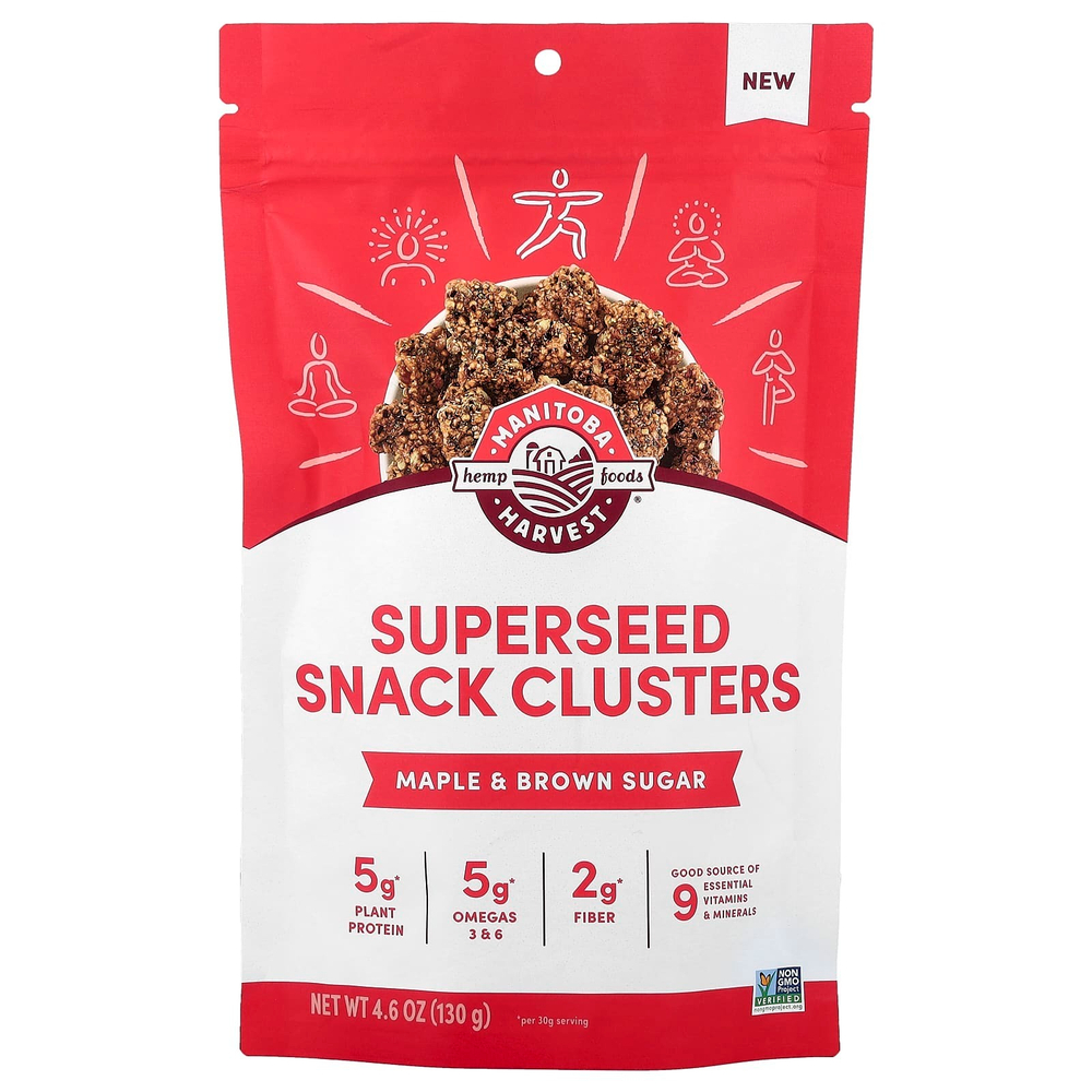 Manitoba Harvest, снек из суперсемен, кленовый сироп и коричневый сахар, 130 г (4,6 унции)