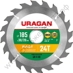 URAGAN Fast 185x30/20мм 24Т, диск пильный по дереву