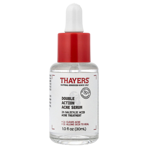 Thayers, сыворотка против акне двойного действия, для кожи, склонной к акне, без отдушек, 30 мл (1 жидк. унция)