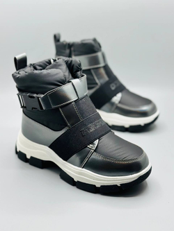 Детские зимние дутики ботинки Buba Total Black