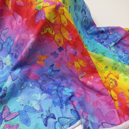 Кулирка с лайкрой Бабочки Семицветик