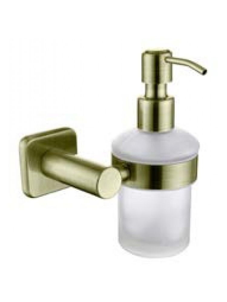 Дозатор для жидкого мыла настенный (стекло) бронза (цинк) (KH-4710)