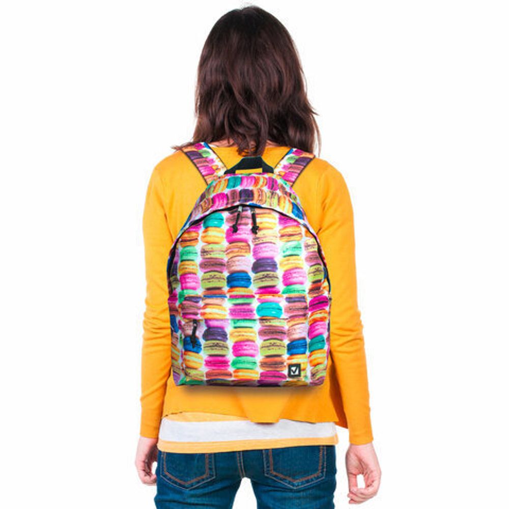 Рюкзак BRAUBERG, универсальный, сити-формат, разноцветный, Сладости, 20 литров, 41х32х14 см, 225370