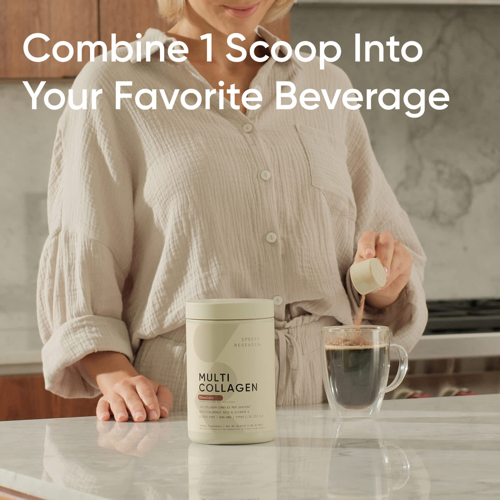 Sports Research, Multi Collagen, шоколад, 480 г (1,06 фунта)